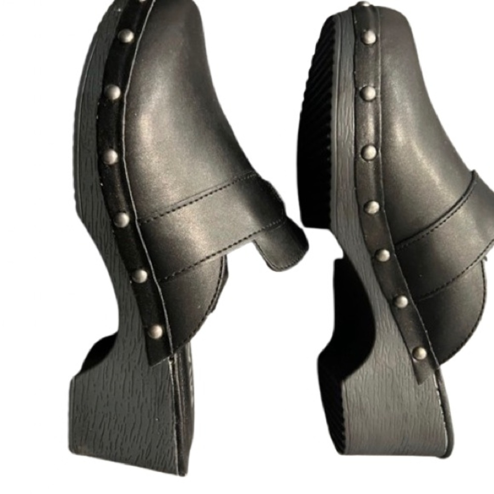 MIA Black Studded Clog Mule Slip On Shoes Size 10 Like New